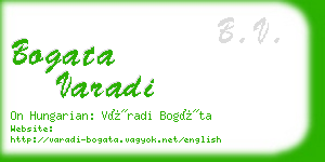 bogata varadi business card